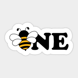 Bee First Birthday Family Matching Sticker